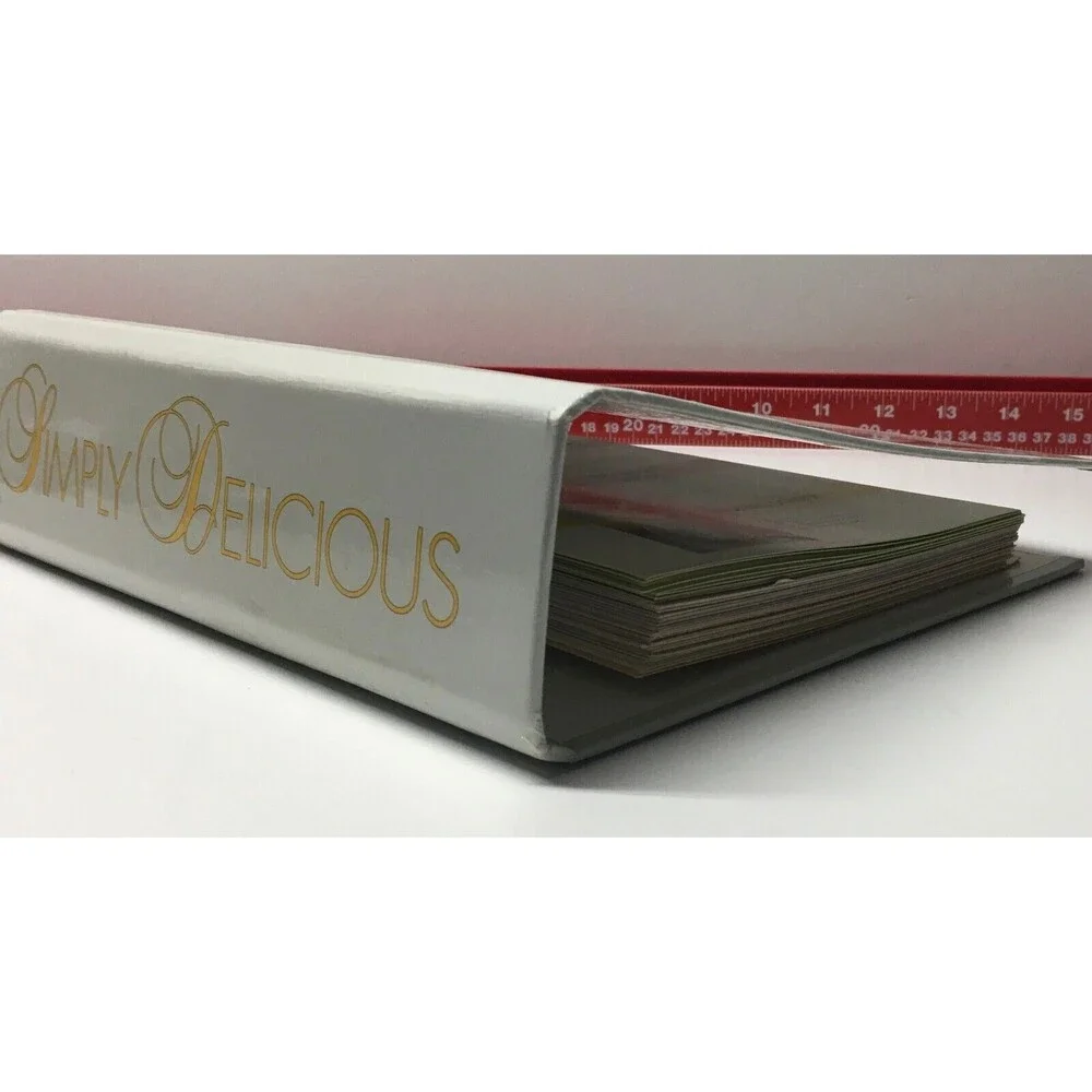 Simply Delicious Recipe 2 Ring Binder Cooking Vintage Menu Meal Planning RGUC